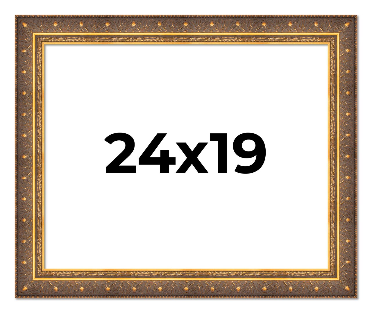 Museum Gold Picture Frame - UV Acrylic, Backing Board, Hanging Hardware Included